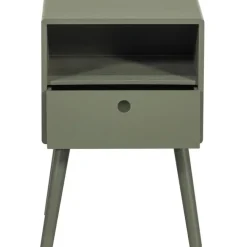 Nachtkastjes|Nachtkastjes-WOOOD Ozzy Nachtkastje Hout Warm Groen 53x36x30