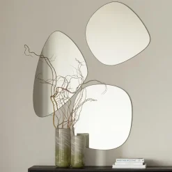 WOOOD Philou Spiegel - Glas/Metaal - Zwart - 80x50x0,5