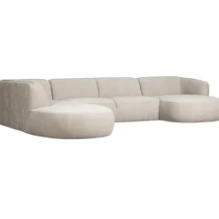 2-Zits Banken-WOOOD Polly Bank Links- Polyester - Zand - 71x353x150/245
