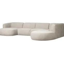 WOOOD Polly Bank Rechts- Polyester - Zand - 71x353x150/245