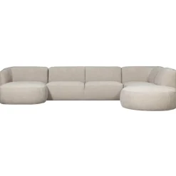 WOOOD Polly Bank Rechts- Polyester - Zand - 71x353x150/245