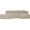 3,5 En 4-Zits Banken-WOOOD Polly Chaise Longue - Polyester - Zand - 71x258x105/150