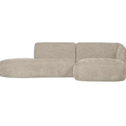 3,5 En 4-Zits Banken-WOOOD Polly Chaise Longue - Polyester - Zand - 71x258x105/150