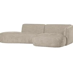 3,5 En 4-Zits Banken-WOOOD Polly Chaise Longue - Polyester - Zand - 71x258x105/150