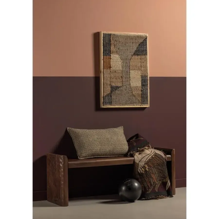 2,5 En 3-Zits Banken-BePureHome WOOOD Prop Bankje - Hout - Warm Bruin - 40x120x45