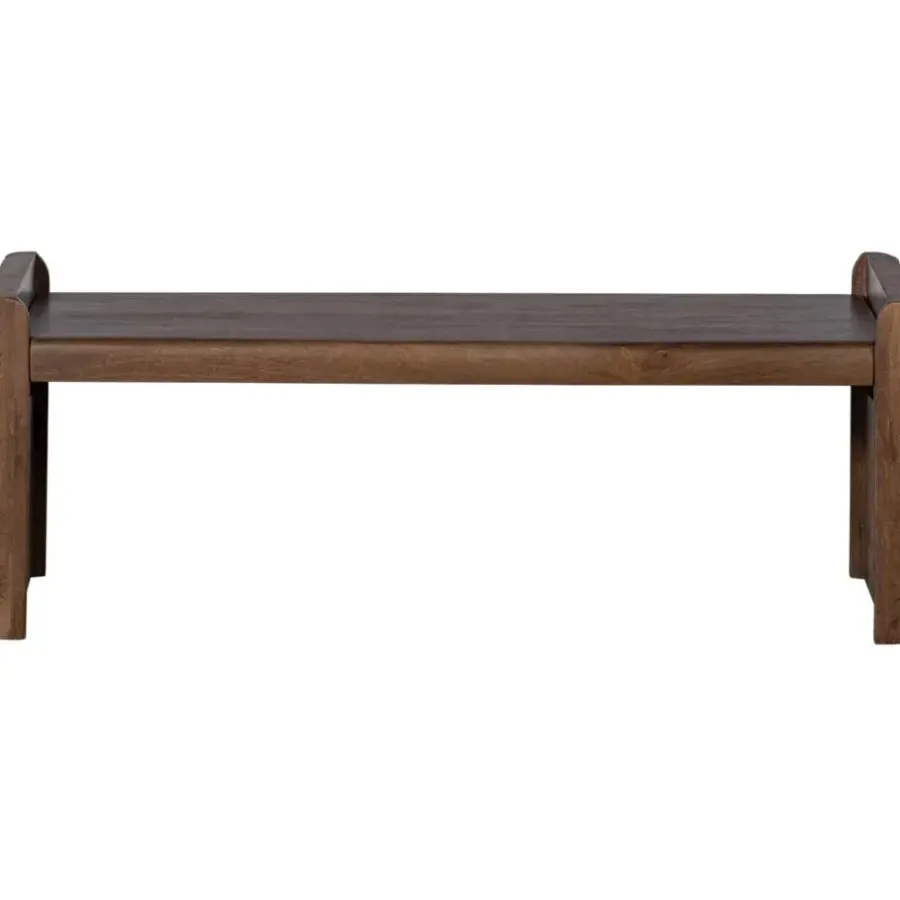 2,5 En 3-Zits Banken-BePureHome WOOOD Prop Bankje - Hout - Warm Bruin - 40x120x45