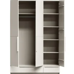 WOOOD Pure 3-deurs Hang/Legkast Splitdeur - Grenen - Dust - 215x142x60