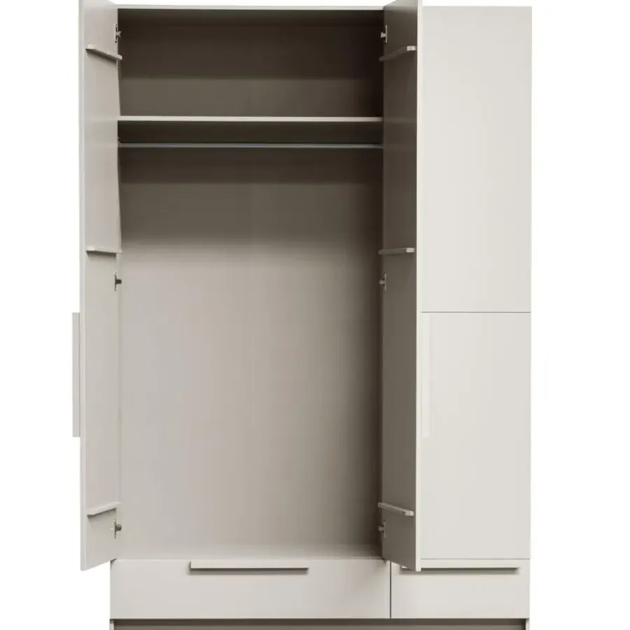 WOOOD Pure 3-deurs Hang/Legkast Splitdeur - Grenen - Dust - 215x142x60