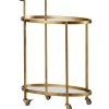 Trolleys-WOOOD Push Trolley - Metaal - Antique Brass - 86x67x35