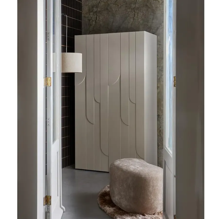 Kledingkasten|Kledingkasten-WOOOD Rain 2-deurs kledingkast - Grenen - Dust - 200x110x57