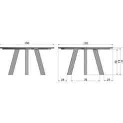 Industriële Eettafels|Ronde Eettafels-WOOOD Rhonda Eetkamertafel XL - Eiken - Blacknight - Ø150 cm