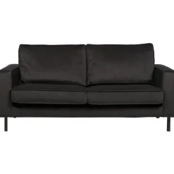 WOOOD Robin 2,5-Zits Bank - Fluweel - Grijs - 80x180x93