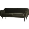 3,5 En 4-Zits Banken-WOOOD Rocco 2-Zits Bank - Velvet - Warm Groen - 75x187x82
