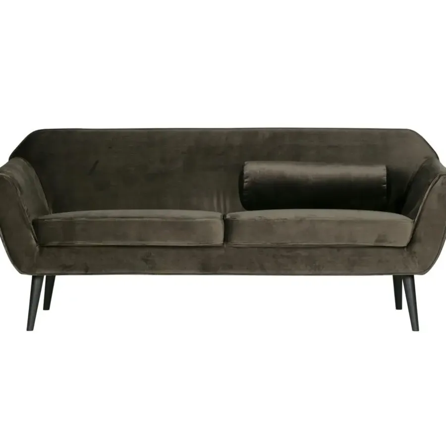3,5 En 4-Zits Banken-WOOOD Rocco 2-Zits Bank - Velvet - Warm Groen - 75x187x82