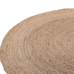 Jute Vloerkleden-WOOOD Ross Vloerkleed - Jute - Naturel - 1x150x150