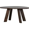 WOOOD Roundly Eetkamertafel - Mangohout - Walnoot - 76x160x110