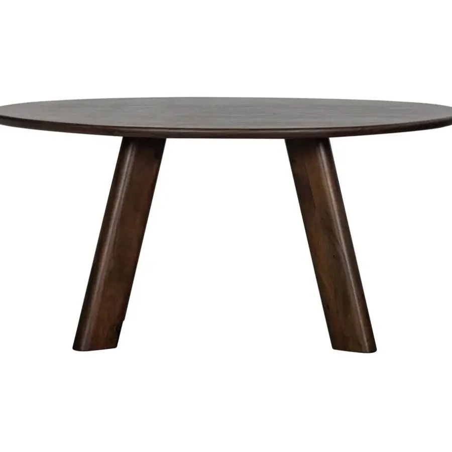 WOOOD Roundly Eetkamertafel - Mangohout - Walnoot - 76x160x110