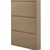 Schoenenkasten-WOOOD Sabine 3-Vaks Schoenenkast - Metaal - Zand - 103x66x16