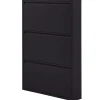Schoenenkasten-WOOOD Sabine 3-Vaks Schoenenkast - Metaal - Zwart - 103x66x16