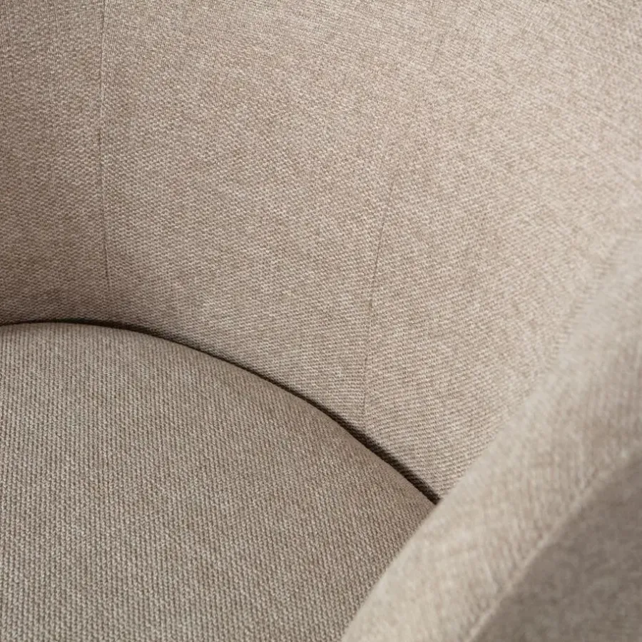 Fauteuils-WOOOD Serra Draaifauteuil - Geweven Stof - Zand - 68x70x77
