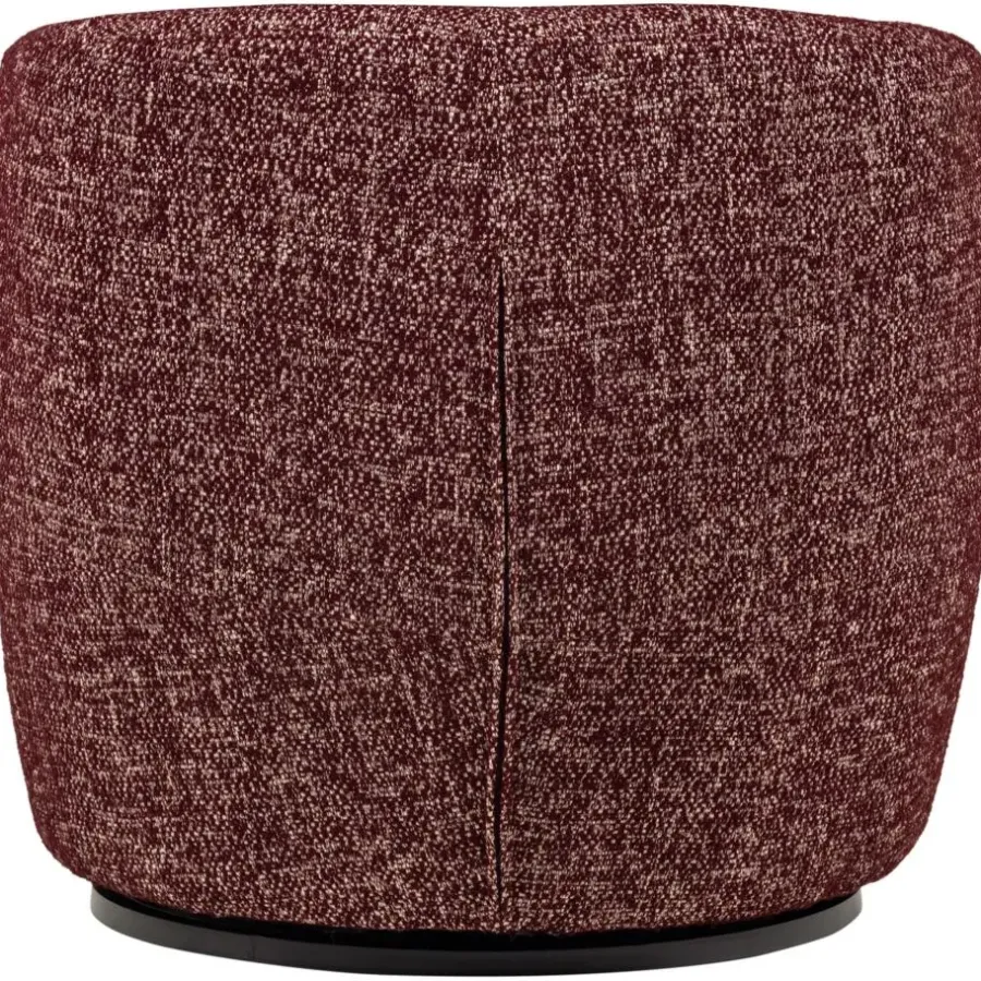 Fauteuils-WOOOD Serra Draaifauteuil - Melange Stof - Bordeauxrood - 68x70x77
