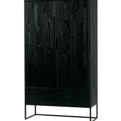 Wandkasten-WOOOD Silas 2-Deurs Kast - Essen - Blacknight - 149x85x35