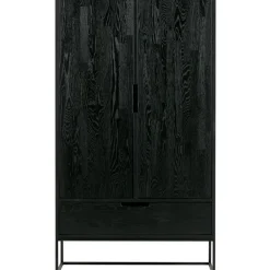Wandkasten-WOOOD Silas 2-Deurs Kast - Essen - Blacknight - 149x85x35