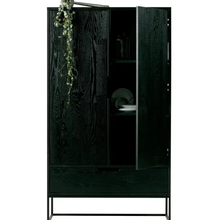 Wandkasten-WOOOD Silas 2-Deurs Kast - Essen - Blacknight - 149x85x35