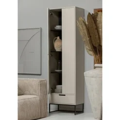 WOOOD Silas Hoge Kast - Grenen - Dust - 210x60x36