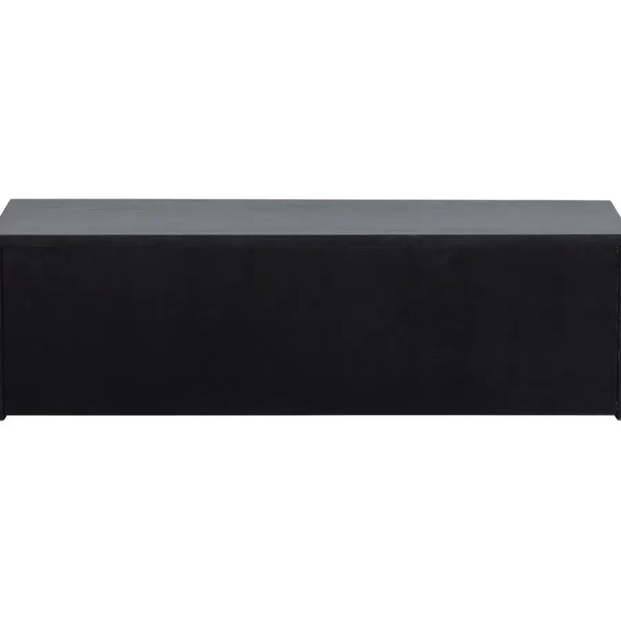 Bankjes-WOOOD Silke Kistbank Met Lades - Grenen - Diepzwart - 36x120x50