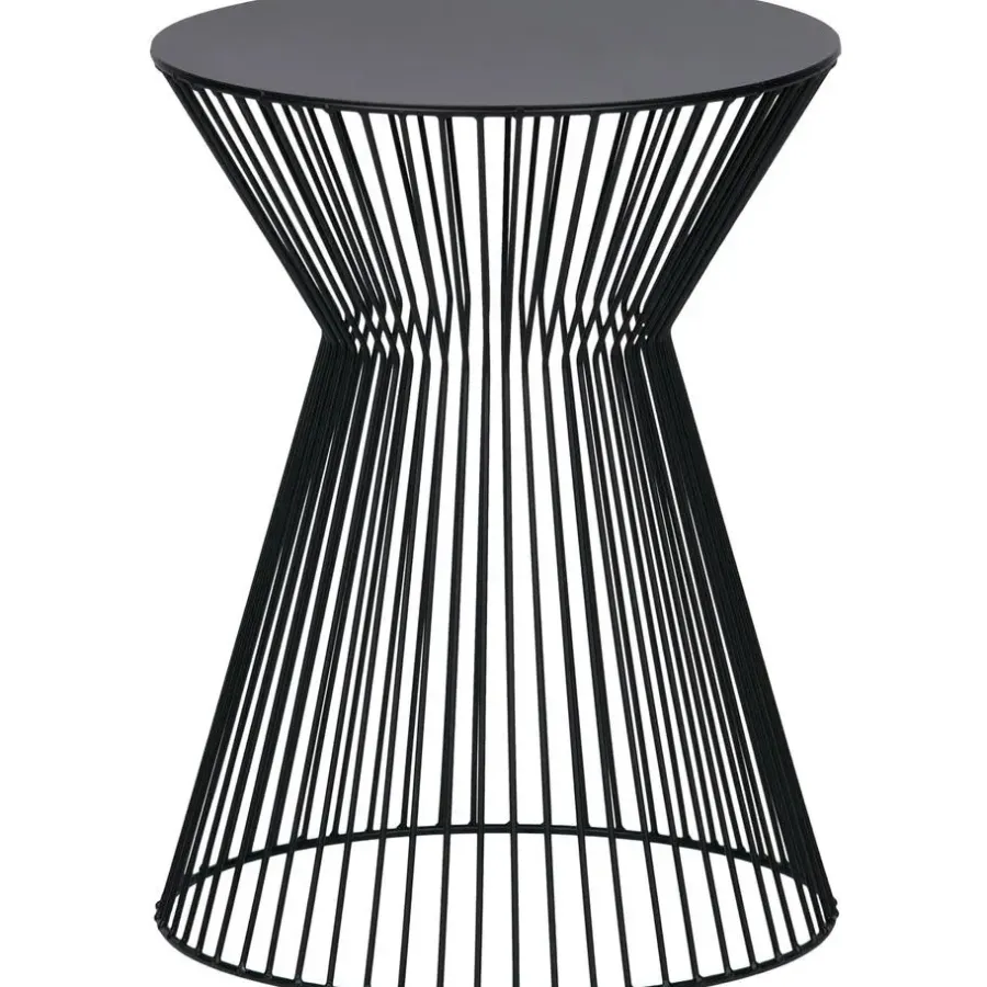 Bijzettafels-WOOOD Suus Bijzettafel - Metaal - Zwart - 46x Ø35
