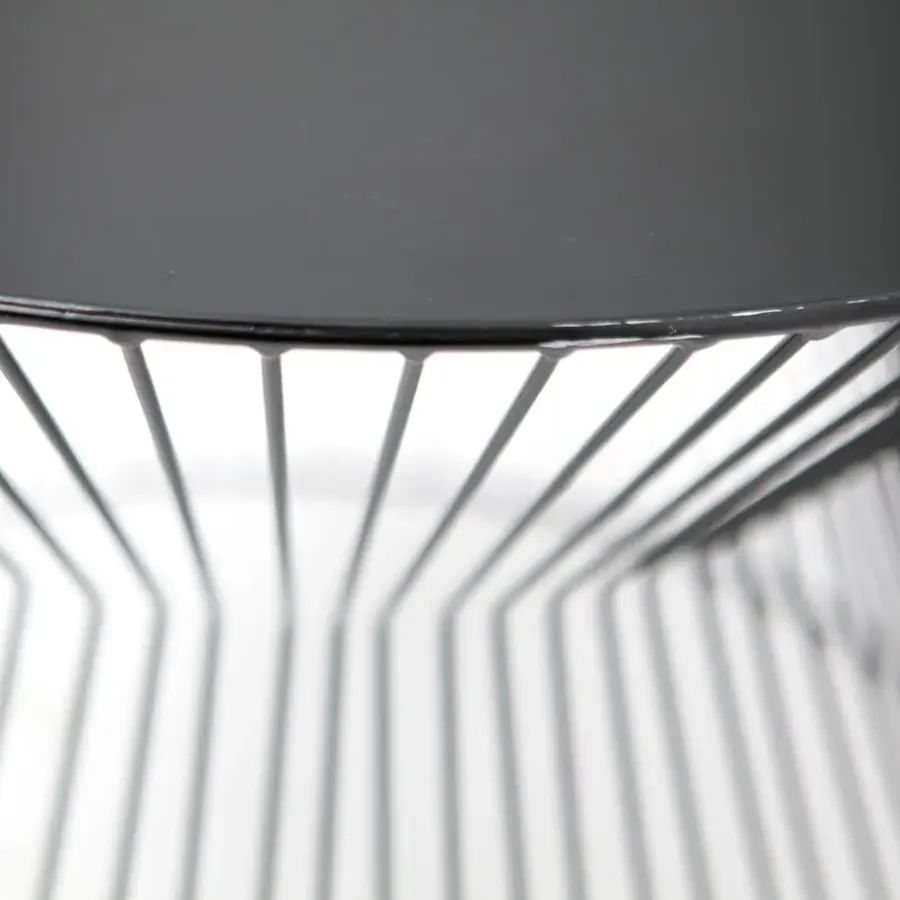 Bijzettafels-WOOOD Suus Bijzettafel - Metaal - Zwart - 46x Ø35