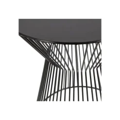 Bijzettafels-WOOOD Suus Bijzettafel - Metaal - Zwart - 46x Ø35