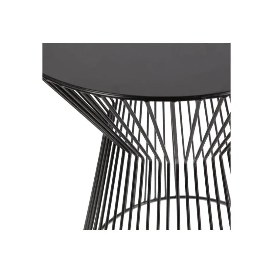 Bijzettafels-WOOOD Suus Bijzettafel - Metaal - Zwart - 46x Ø35