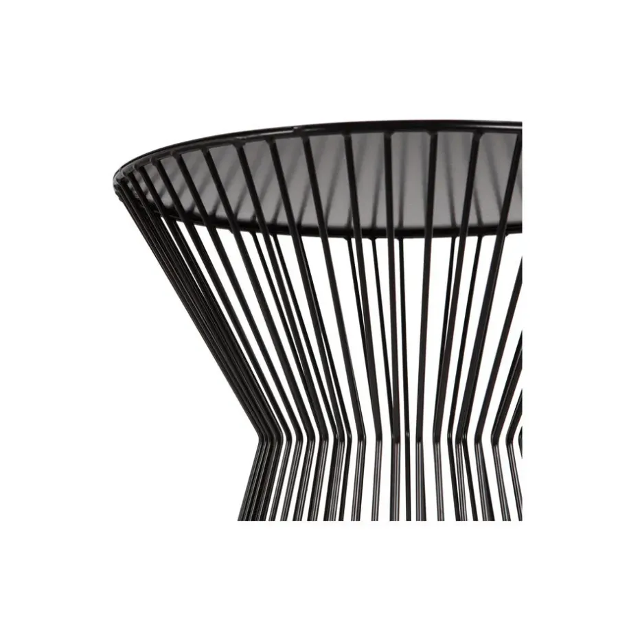 Bijzettafels-WOOOD Suus Bijzettafel - Metaal - Zwart - 46x Ø35