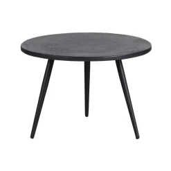 Bijzettafels-WOOOD Suze Bijzettafels - Hout/metaal - Zwart - Set van 2
