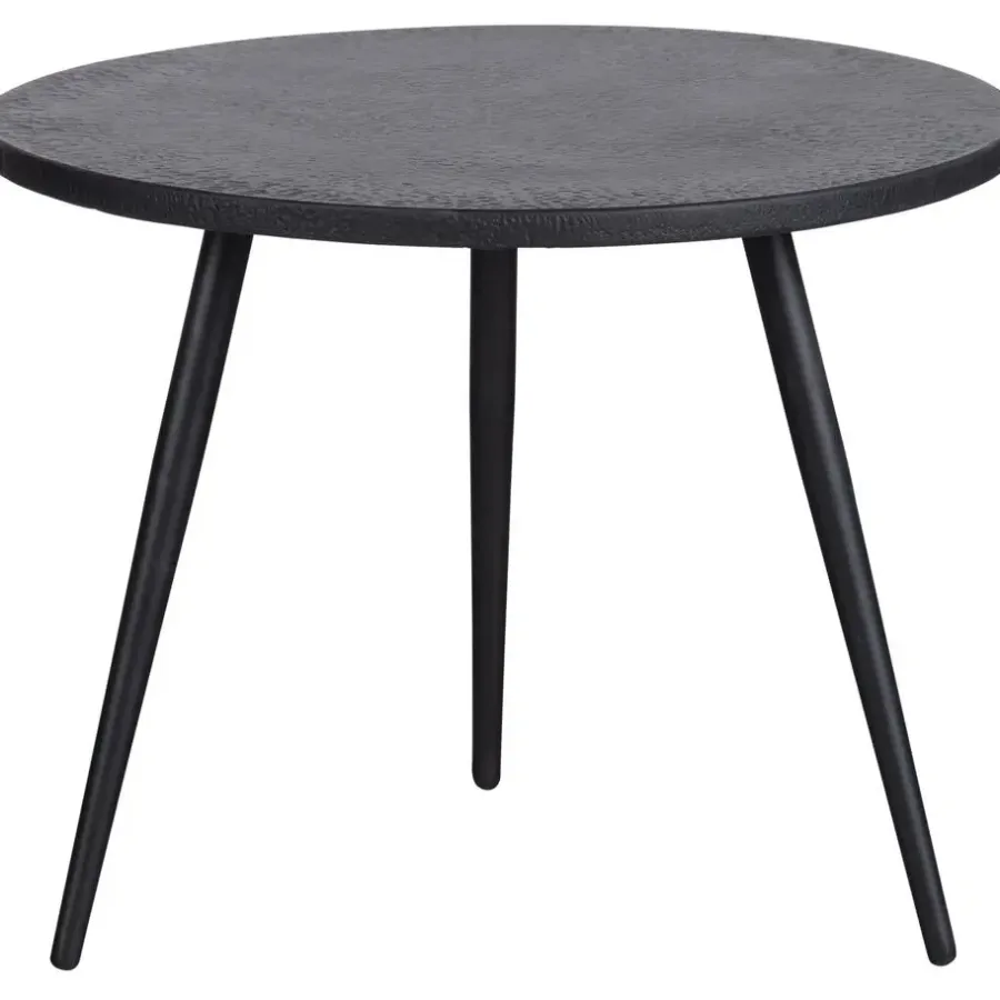 Bijzettafels-WOOOD Suze Bijzettafels - Hout/metaal - Zwart - Set van 2