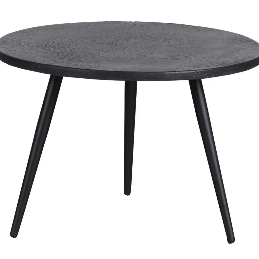 Bijzettafels-WOOOD Suze Bijzettafels - Hout/metaal - Zwart - Set van 2