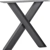 Tafelpoten-WOOOD Tablo Industrial X-poot 1 stuks - Metaal - Zwart - 72x79x10