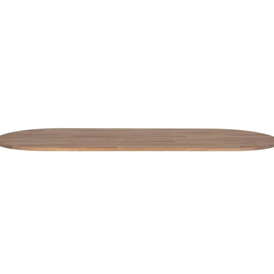 Ovale Eettafels-WOOOD Tablo Ovaal Tafelblad Incl. 2-Standen Poot - Grijs -74,4x220x90