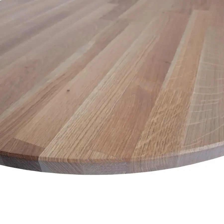 Ovale Eettafels-WOOOD Tablo Ovaal Tafelblad Incl. 2-Standen Poot - Grijs -74,4x220x90