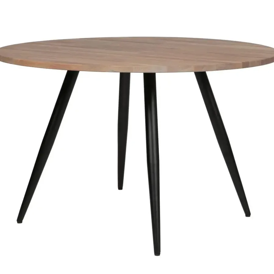 WOOOD Tablo Rond Tafelblad Incl. 2-Standen Poot Conisch - 74,4x120x120