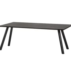 Rechthoekige Eettafels-WOOOD Tablo Tafel met 2-stand Poot - Eiken/Metaal - Zwart - 75x180x90