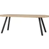 Ovale Eettafels-WOOOD Tablo Tafel Ovaal met 2-Standen Poot - Eiken/Metaal - 75x220x90