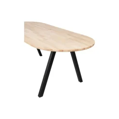 Ovale Eettafels-WOOOD Tablo Tafel Ovaal met 2-Standen Poot - Eiken/Metaal - 75x220x90