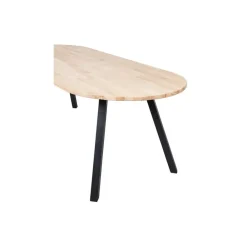 Ovale Eettafels-WOOOD Tablo Tafel Ovaal met 2-Standen Poot - Eiken/Metaal - 75x220x90