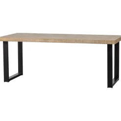 Rechthoekige Eettafels-WOOOD Tablo Tafel Visgraat met U-poot - Mango - 78x180x90