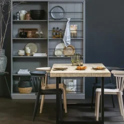 Rechthoekige Eettafels-WOOOD Tablo Tafel Visgraat met U-poot - Mango - 78x180x90