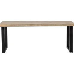 Rechthoekige Eettafels-WOOOD Tablo Tafel Visgraat met U-poot - Mango - 78x180x90