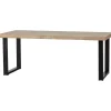 Rechthoekige Eettafels-WOOOD Tablo Tafel Visgraat met U-Poot - Mango - 75x200x90